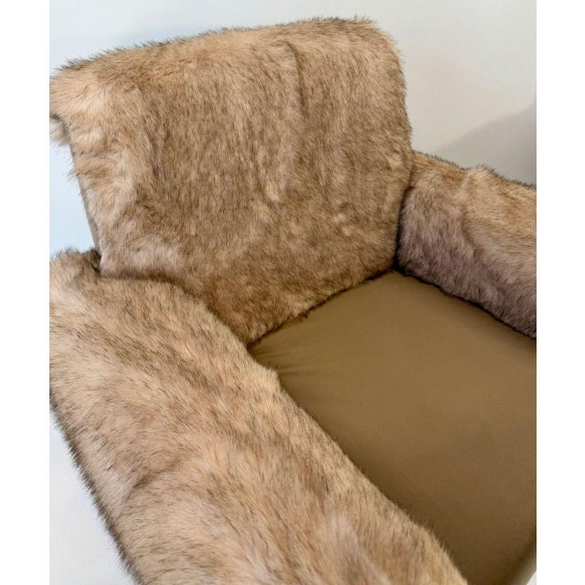 Italian Lounge Chairs in Velvet and Faux Fur Fabric, 1950s, Set of 2 For Sale - Image 10 of 13