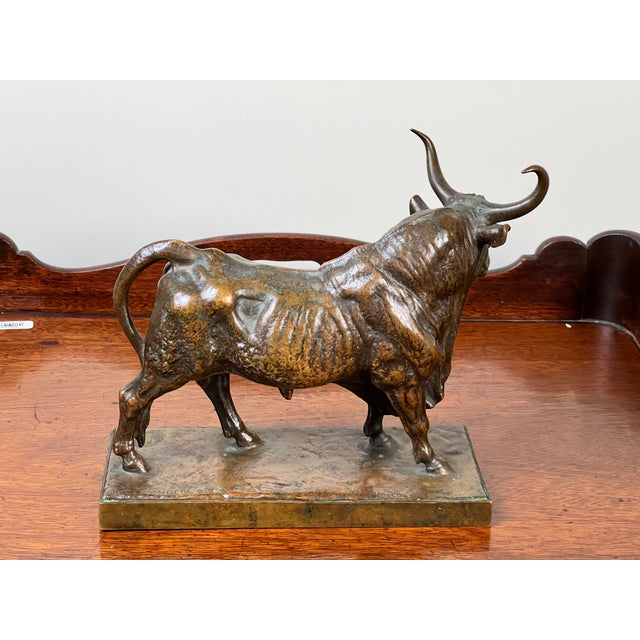 Early 19th Century Jean-Baptiste Clesinger “Taureau Romain” Bronze Sculpture, Barbedienne Foundry, Rome 1858 For Sale - Image 5 of 10