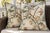 Richest Belgian linen from high-end boutique design house Raoul. Shades of soft watery greens with sand-toned gold and...