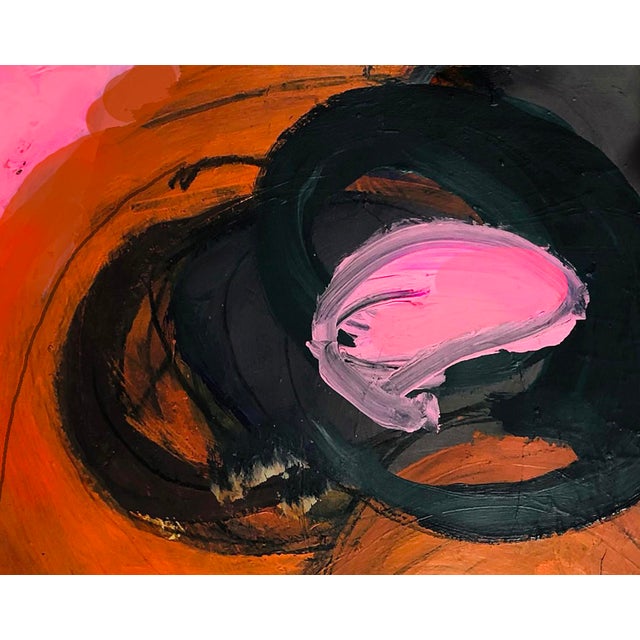Contemporary Contemporary Abstract 'Bold Edgy Powerful Color' Painting on Paper For Sale - Image 3 of 4