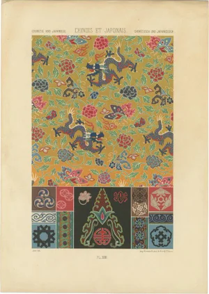 Chinese and Japanese Dragon Motif, 1869, Paper