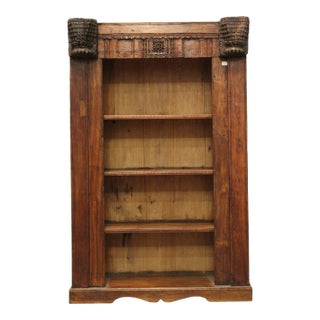 Indian Teak Doorframe Converted to Bookshelf, 19th Century with Later Components For Sale