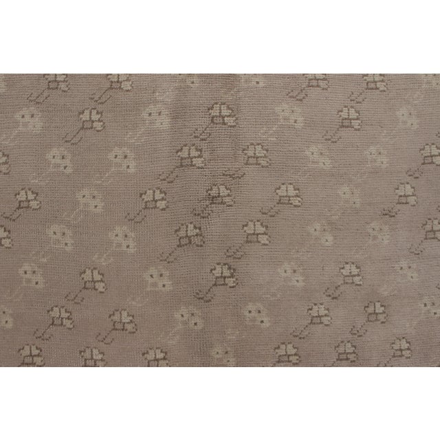 Vintage Turkish Oushak Rug in All Over Gray, Pink, Off White Floral Pattern For Sale In New York - Image 6 of 7