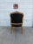 Vintage Louis XV French Carved Wood Fauteuil Armchair With Black Upholstery For Sale - Image 12 of 12