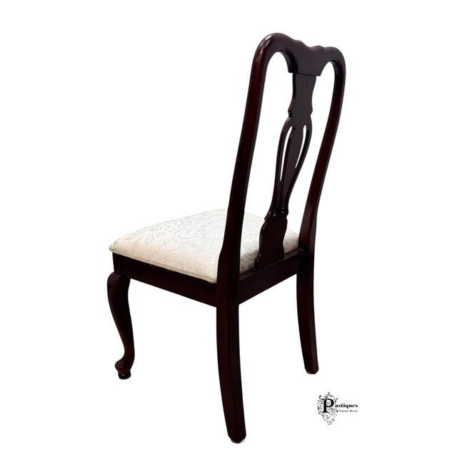 Wood Vintage Chippendale Style Mahogany Dining Chairs - Set of 6 For Sale - Image 7 of 11