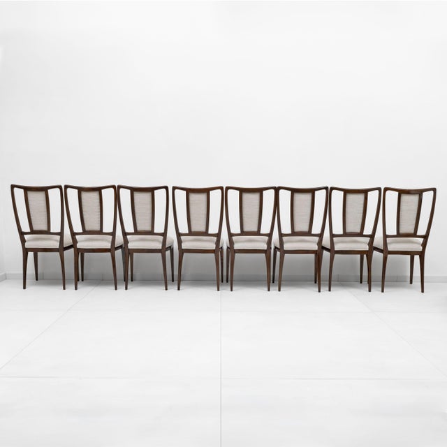 Mid-Century Modern Italian Bouclè Dining Chairs, 1950, Set of 8 For Sale - Image 6 of 10