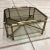 Vintage aged brass and smoked glass octagonal coffee table in Maison Jansen, hints of neoclassical French elements in tray...
