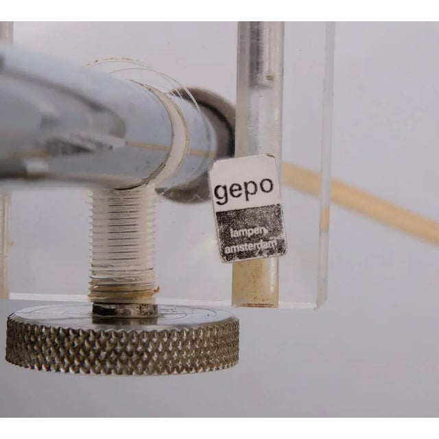 Large Gepo Amsterdam Wall Arc Lamp, 1970s For Sale - Image 4 of 11