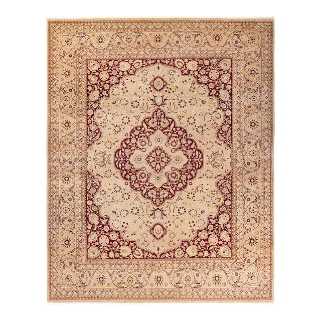 Mogul, One-of-a-Kind Hand-Knotted Area Rug - Ivory, 8' 2" x 10' 0" For Sale