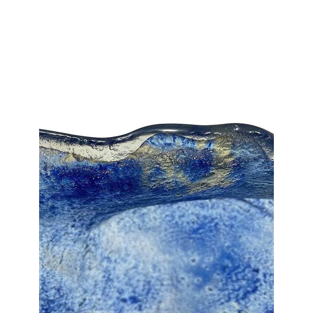 Blue Sculpture Glass Fusing Figure attributed to Paolo Ambrosio, Italy, 2005 For Sale - Image 8 of 12