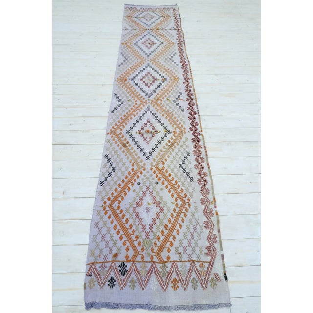 Vintage Turkish KIlim Runner-2’4’x10’6" For Sale - Image 13 of 13