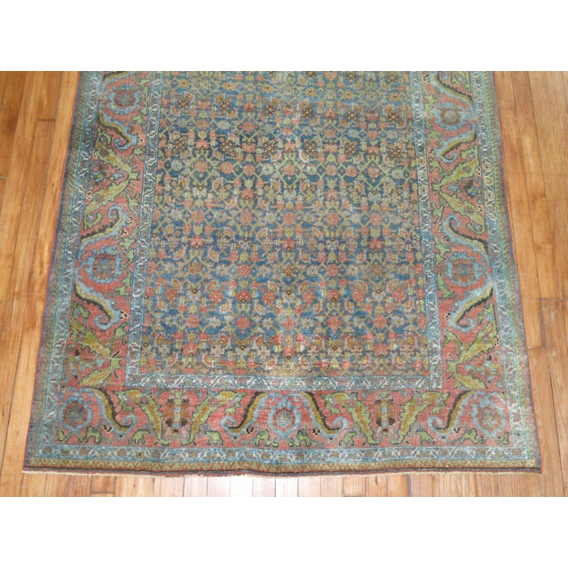 An early 20th century Persian Bidjar rug with an all-over Herati design. 4'5'' x 7'