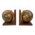 Vintage Olde World Wooden Spinning Globe Bookends Made in Italy -Pair For Sale