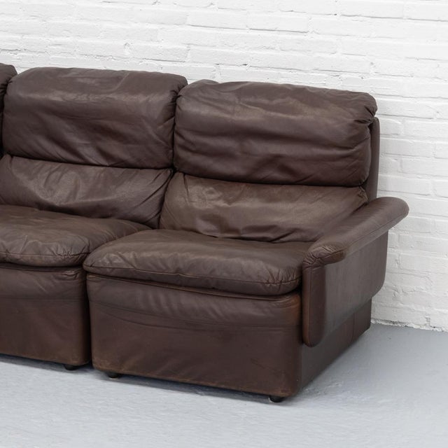 Leather Modular Sofa, 1970s, Set of 4 For Sale - Image 14 of 17