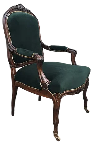 Antique Baroque Style Throne Armchair