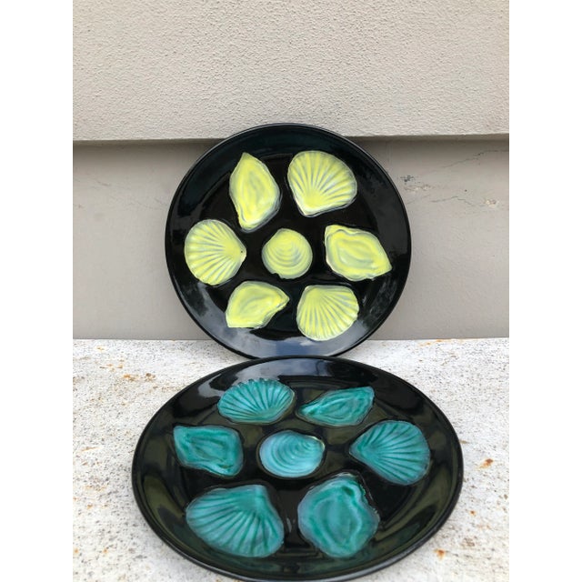 1950s C.1950 French Majolica Oyster Plate For Sale - Image 5 of 6