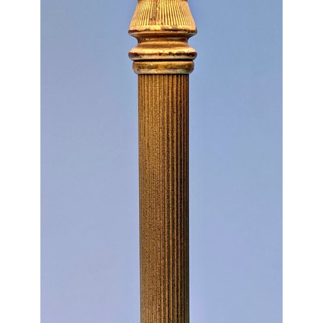 A Pair of Gold Gild Bronze Lamps With Onex For Sale In San Francisco - Image 6 of 7