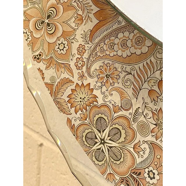 Mid-Century Modern Vintage Oval Mirror, 1990s For Sale - Image 3 of 9