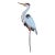 Monumental Folk Art Hand Carved & Painted Wood Blue Heron Garden Sculpture For Sale