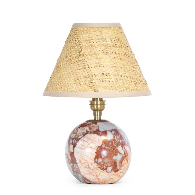 Richly veined natural marble forms the foundation of the Giorgio Mini Table Lamp, bringing depth and character to its...