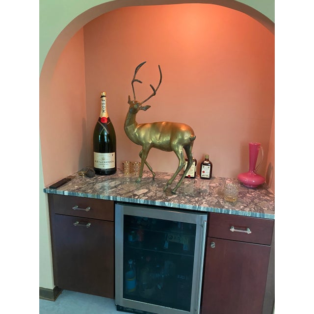 Extremely tasteful action pose, and he is perfectly balanced. Unlike many brass animals of this scale the pose reflects...