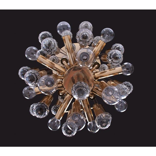 Gold Cascading 36 Chandelier Swarovski Crystal Gilt Brass by Ernst Palme, 1960 For Sale - Image 8 of 16