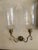 1920s George III Style Pair of Crafted Brass Wall Sconces With Glass Hurricanes - a Pair For Sale In Savannah - Image 6 of 10