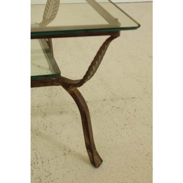 Rectangular Glass Top Iron Base Coffee Cocktail Table Chairish