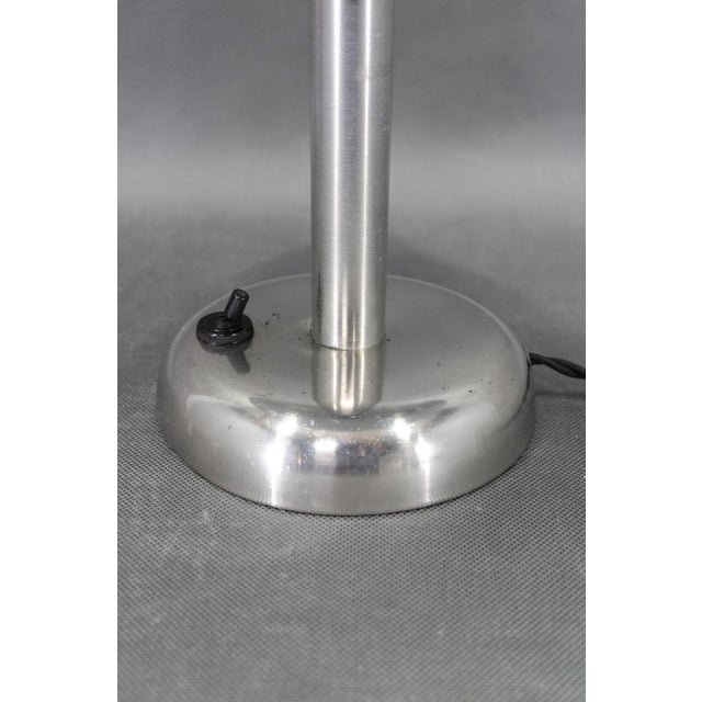 Art Deco Nickel Mushroom Table Lamp, Europe, 1930s For Sale - Image 4 of 12