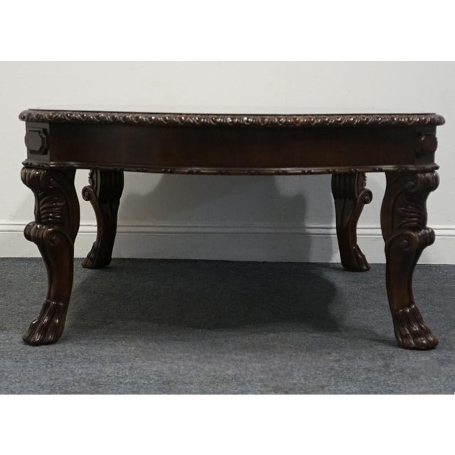 Bernhardt Furniture Grand Savannah Collection Contemporary Traditional 53" Bookmatched Walnut Coffee Table 357-021 For Sale - Image 9 of 10