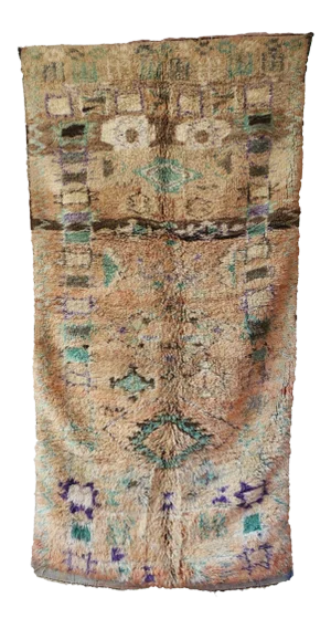 1980s Vintage Handmade Moroccan Rug - 4x9