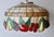1970s Tiffany-Style Stained Glass Fruit Leaf Motif Pendant Hanging Light Fixture For Sale In Miami - Image 6 of 18