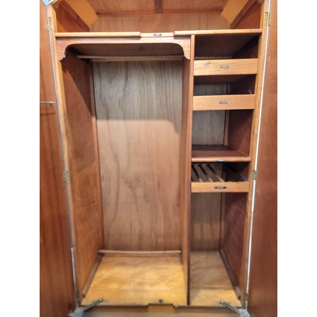 Brown Art Deco Style 2 Door Fitted Wardrobe For Sale - Image 8 of 18