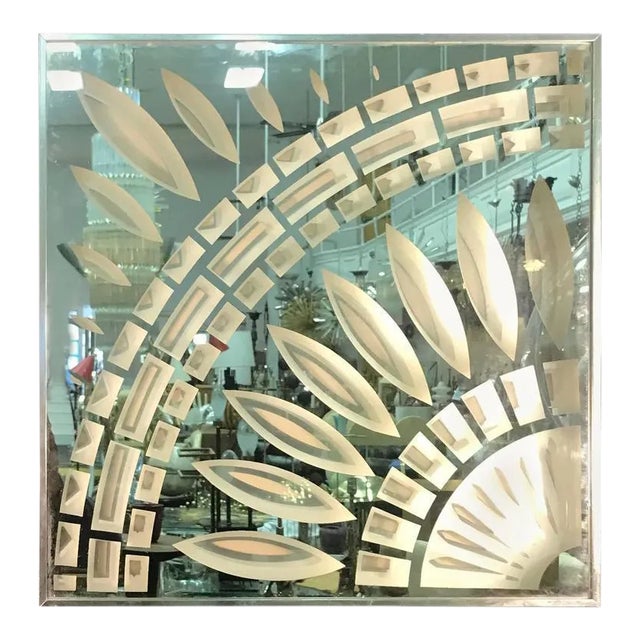 Greg Copeland Chrome & Glass Wall Mirror For Sale