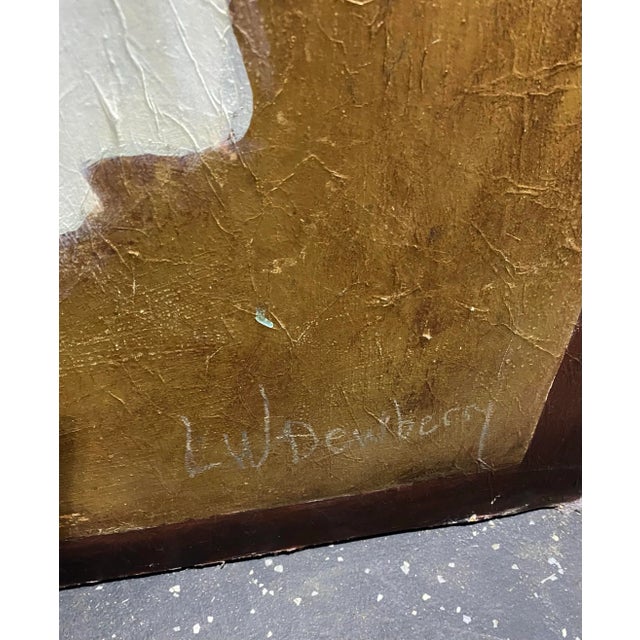 Vintage Hand-Painted Double-Sided Room Divider Folding Screen For Sale - Image 9 of 12