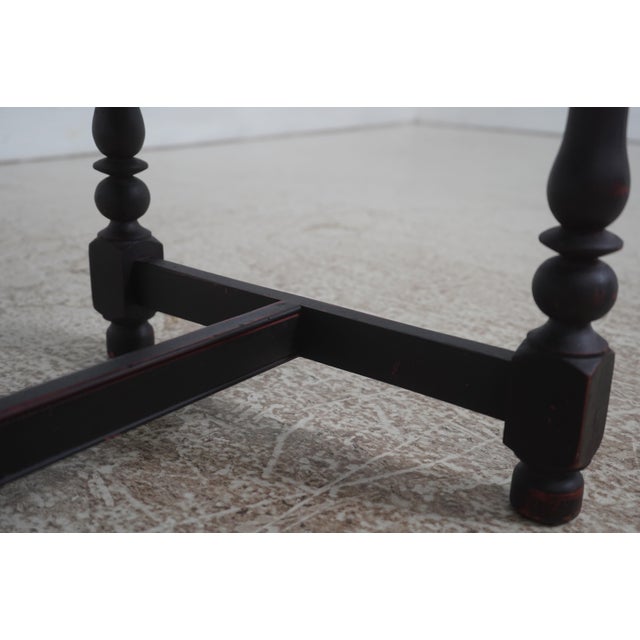 Tiger Maple Top Black Base Coffee Table For Sale - Image 10 of 13