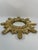 Vintage 16" Gilded Sunburst Wall Mirror With Light Cream Wash For Sale - Image 6 of 15