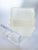1970s Modern Heavy Lucite Ice Bucket With Liner and Emerald Cut Handles For Sale - Image 11 of 17