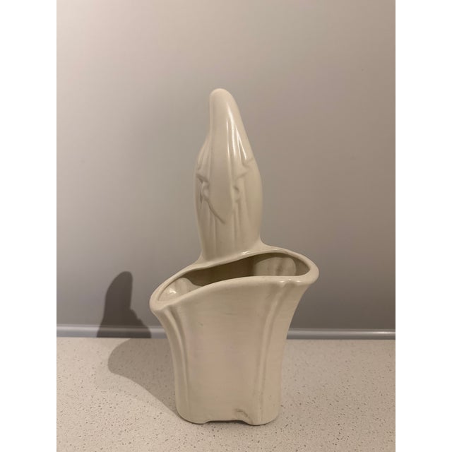 Vintage Mid-Century White Ceramic Madonna Planter For Sale - Image 4 of 7