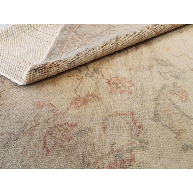 Textile Galerie Shabab Collection Early 20th Century Turkish Oushak Accent Carpet For Sale - Image 7 of 7