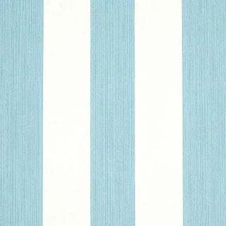 Schumacher Edwin Stripe Wide Wallpaper in Slate For Sale