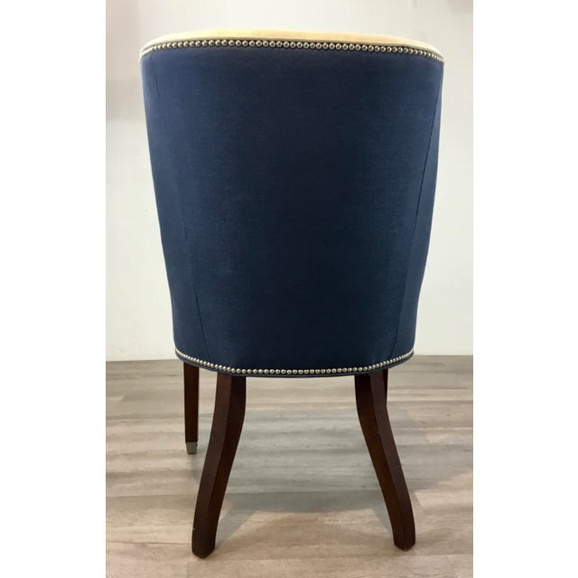 Lillian August Transitional Ivory and Blue Thayer Dining Chair/Desk Chair U101-D1 For Sale In Atlanta - Image 6 of 7