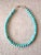 Contemporary Turquoise Beaded Necklace With Silver Clasp 4mm Beads 17” Long For Sale - Image 3 of 3