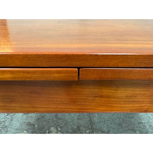 Danish Modern Wood Extension Dining Table, Vintage For Sale - Image 11 of 12