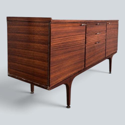Brown Mid-Century British Teak Sideboard from Meredew, 1960s For Sale - Image 8 of 9