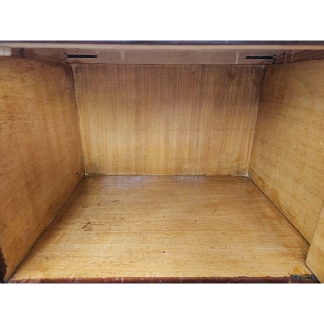 Vintage Oak Bedside Tables with Glass Tops, 1960, Set of 2 For Sale - Image 15 of 18