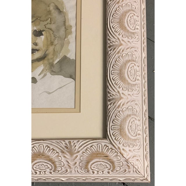 Original Vintage Portrait Watercolor in Vintage Frame Unsigned. Can be hung or set table top. 4”x 6.5” In vintage frame:...