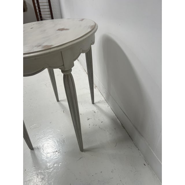 Art Deco Style Side Table in Patinated Beechwood, 1900s For Sale - Image 6 of 14