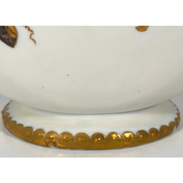 Thomas Webb & Sons Thomas Webb & Sons Opaline Jules Barbe Vase For Sale - Image 4 of 18