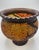 Vintage Jeweled Mosaic Pedestal Bowl and 3 Candleholders Gold Amber For Sale - Image 9 of 13